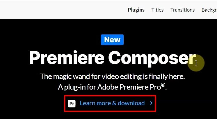 How To Download And Install Premiere Composer Plugin For Adobe Premiere Pro2
