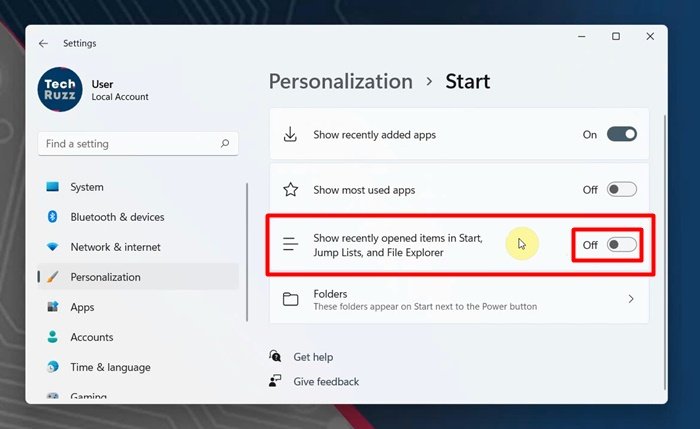 How To Hide Recommended Section From Windows 11 Start Menu4