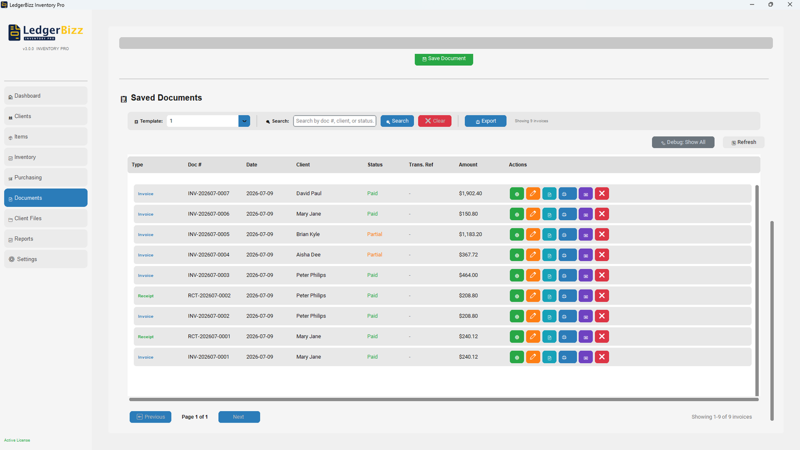 LedgerBizz Inventory: The Ultimate Offline Stock Control & Management Software 10 invoices