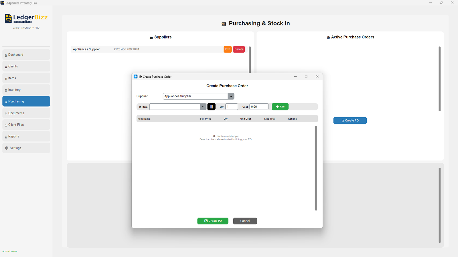 LedgerBizz Inventory: The Ultimate Offline Stock Control & Management Software 9 purchasing